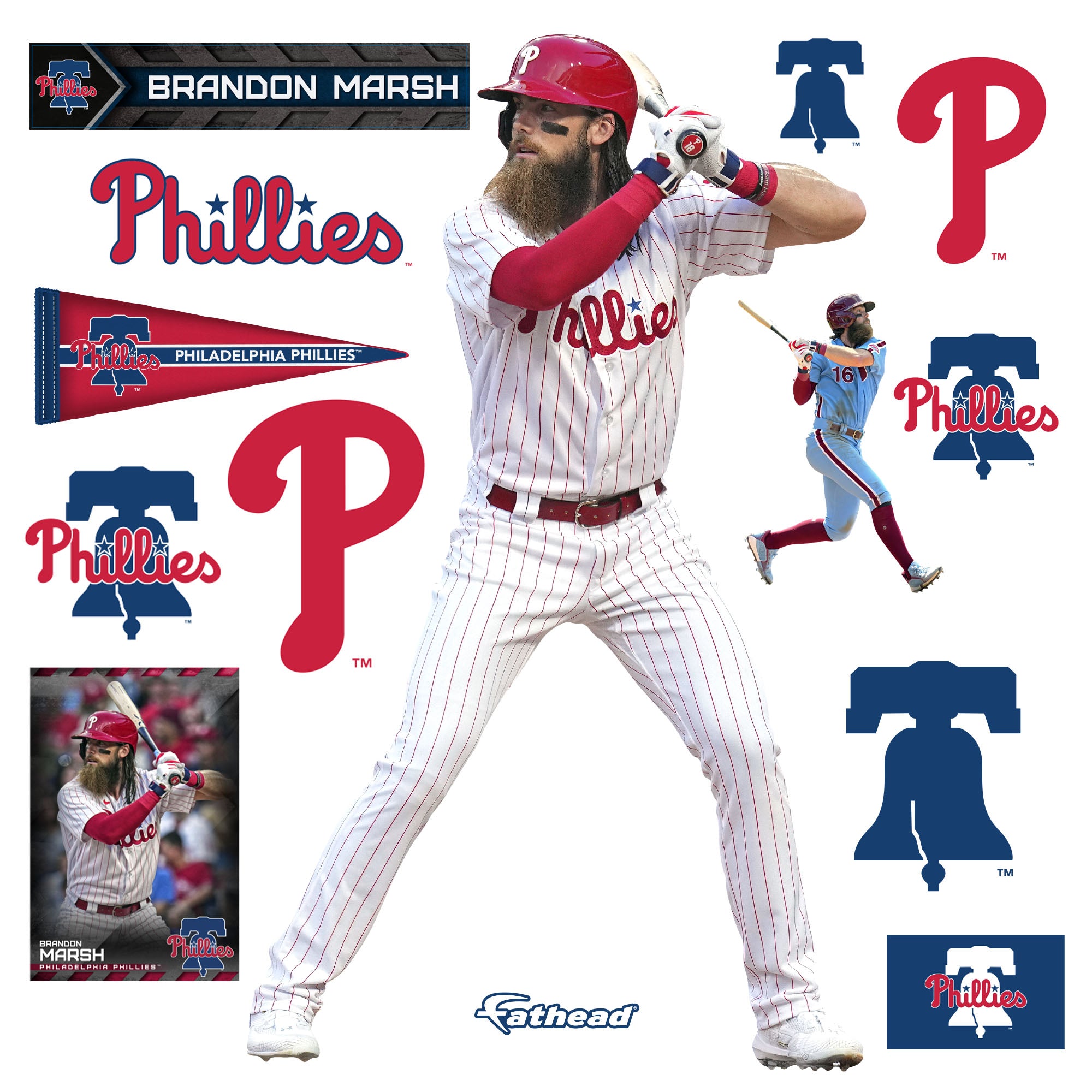 Philadelphia Phillies: Brandon Marsh 2022 - Officially Licensed MLB Re