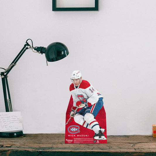 Montreal Canadiens: Nick Suzuki Mini Cardstock Cutout - Officially Licensed NHL Stand Out