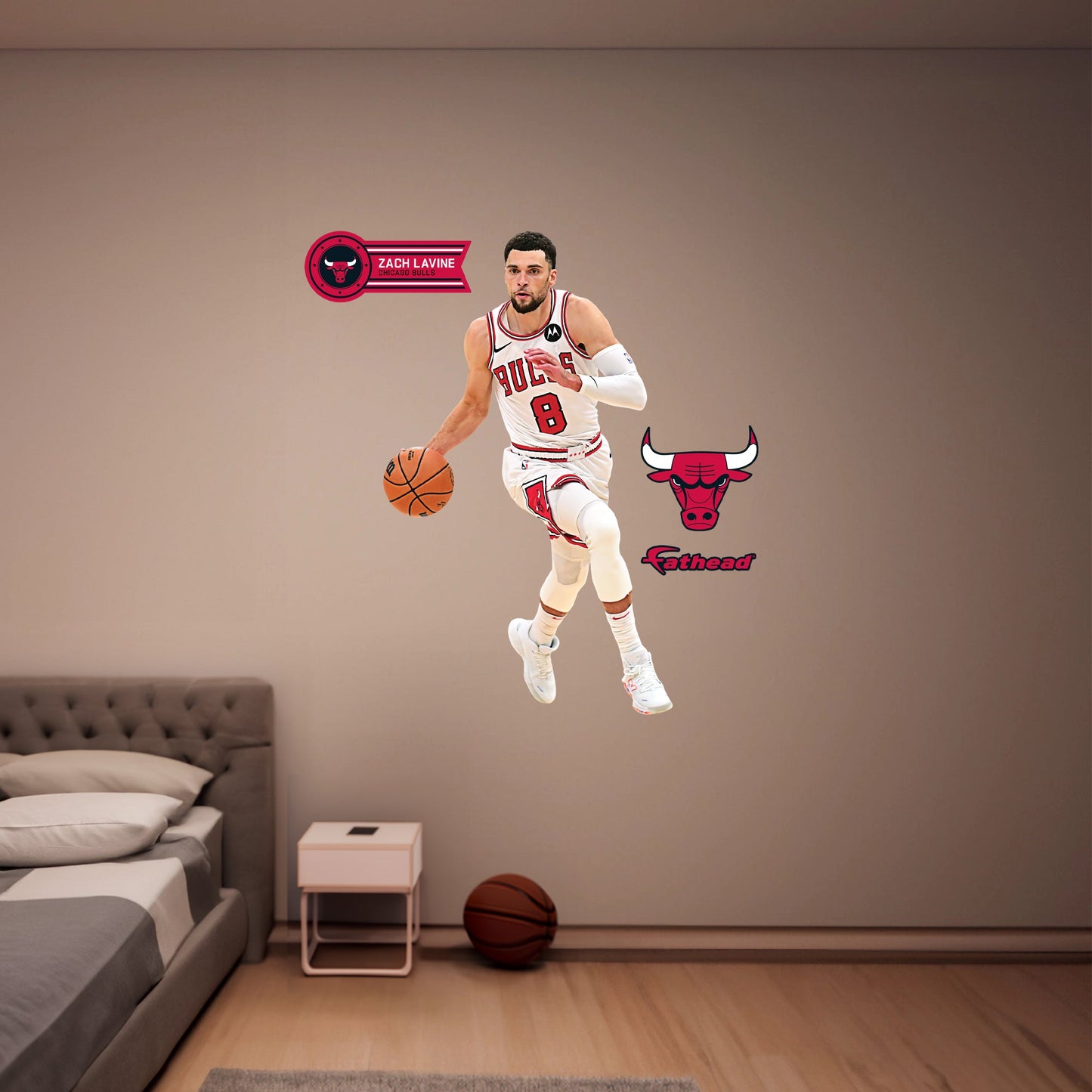 Chicago Bulls: Zach LaVine         - Officially Licensed NBA Removable     Adhesive Decal