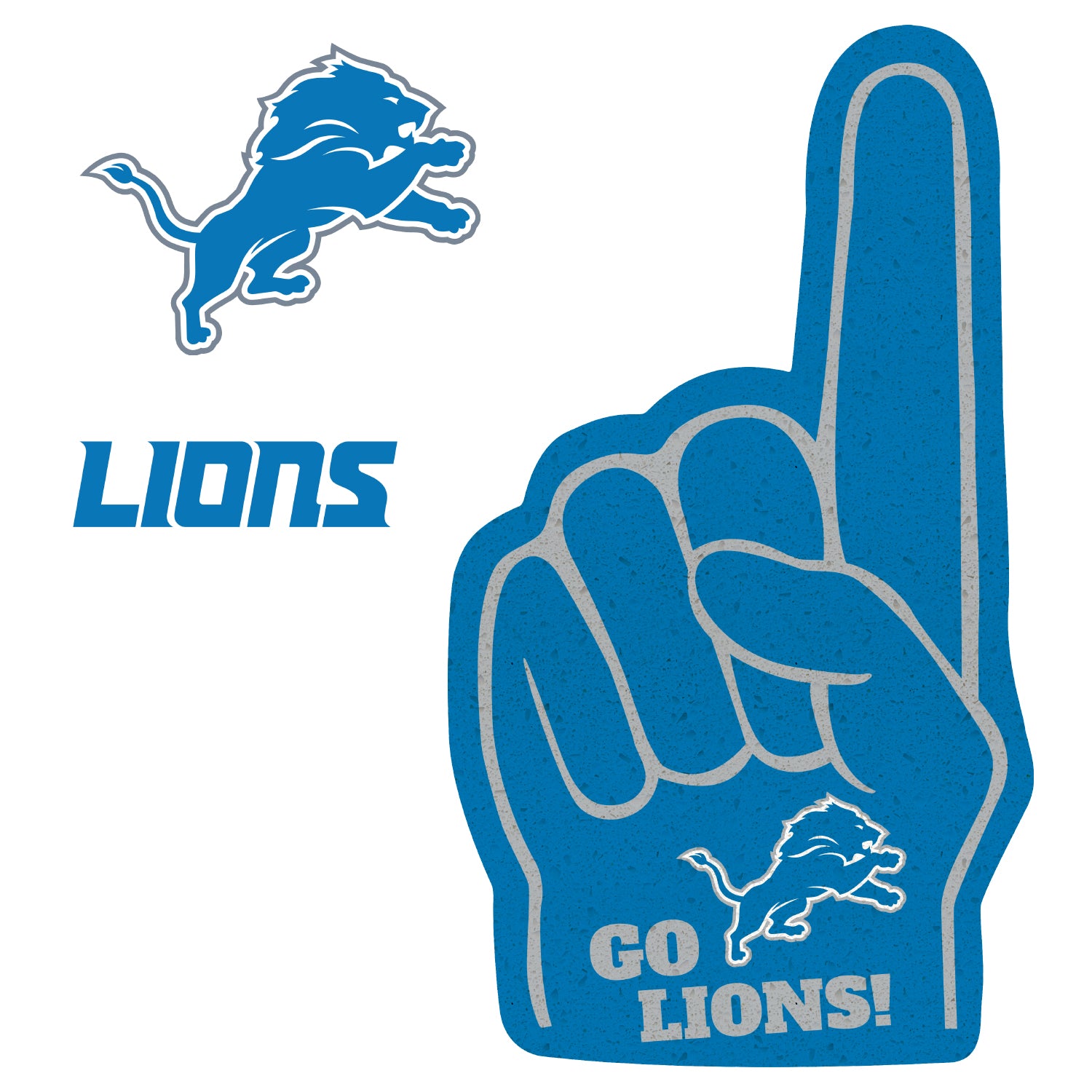 Detroit Lions: 2021 Foam Finger - Officially Licensed NFL Removable Ad