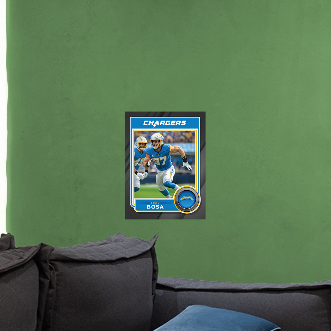 Los Angeles Chargers: Joey Bosa Poster - Officially Licensed NFL Removable Adhesive Decal