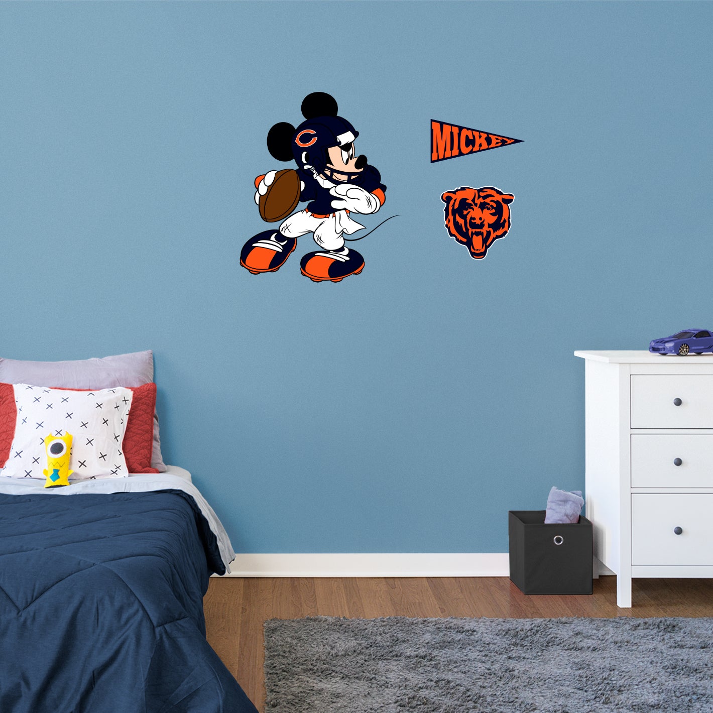 Chicago Bears: Mickey Mouse - Officially Licensed NFL Removable Adhesive Decal