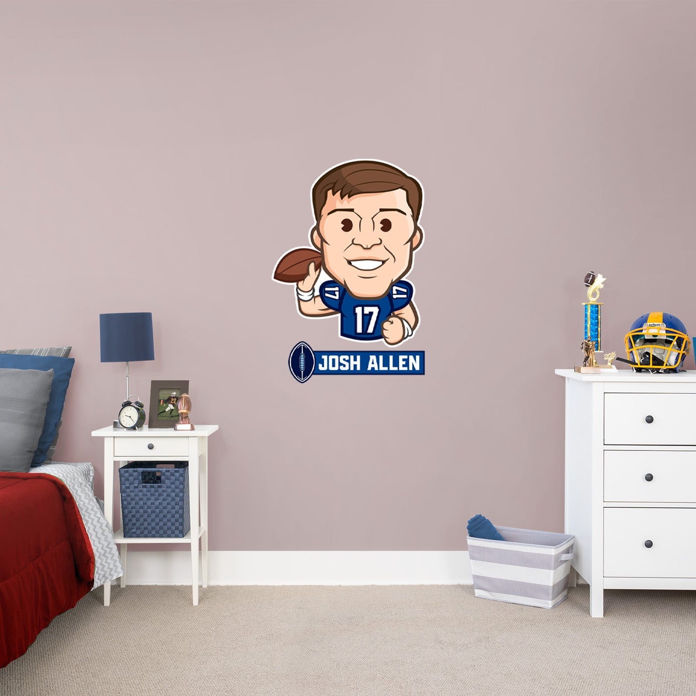 Buffalo Bills: Josh Allen Emoji - Officially Licensed NFLPA Removable Adhesive Decal
