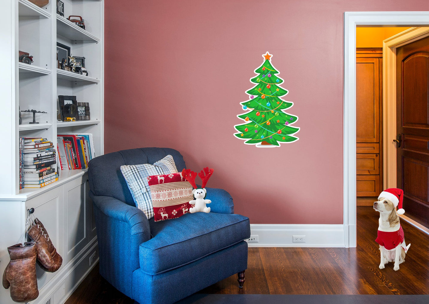 Christmas: Christmas Tree Icon - Removable Adhesive Decal