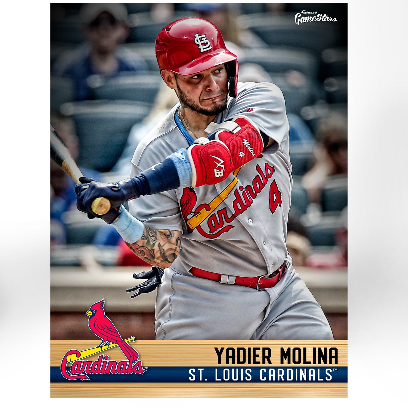 St. Louis Cardinals for St Louis Cardinals: Yadier Molina 2021 GameStar - MLB Removable Wall Adhesive Wall Decal Large