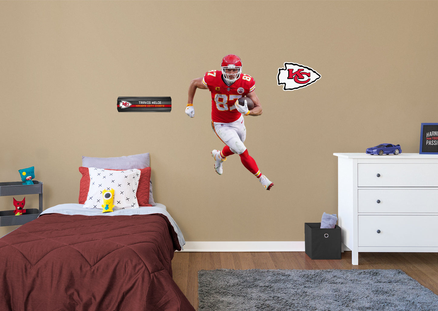 Kansas City Chiefs: Travis Kelce         - Officially Licensed NFL Removable Wall   Adhesive Decal
