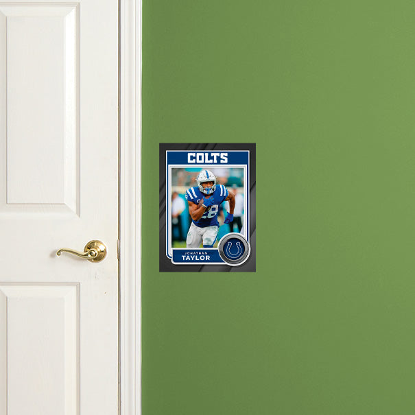 Indianapolis Colts: Jonathan Taylor Poster - Officially Licensed NFL Removable Adhesive Decal