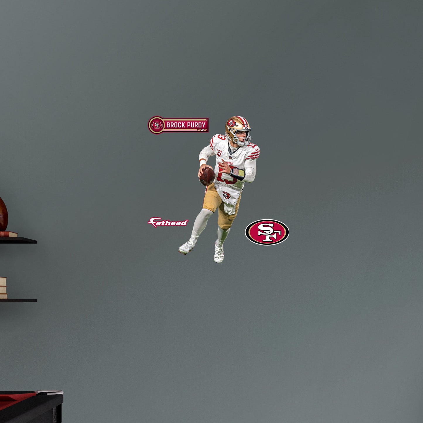 San Francisco 49ers: Brock Purdy Away        - Officially Licensed NFL Removable     Adhesive Decal