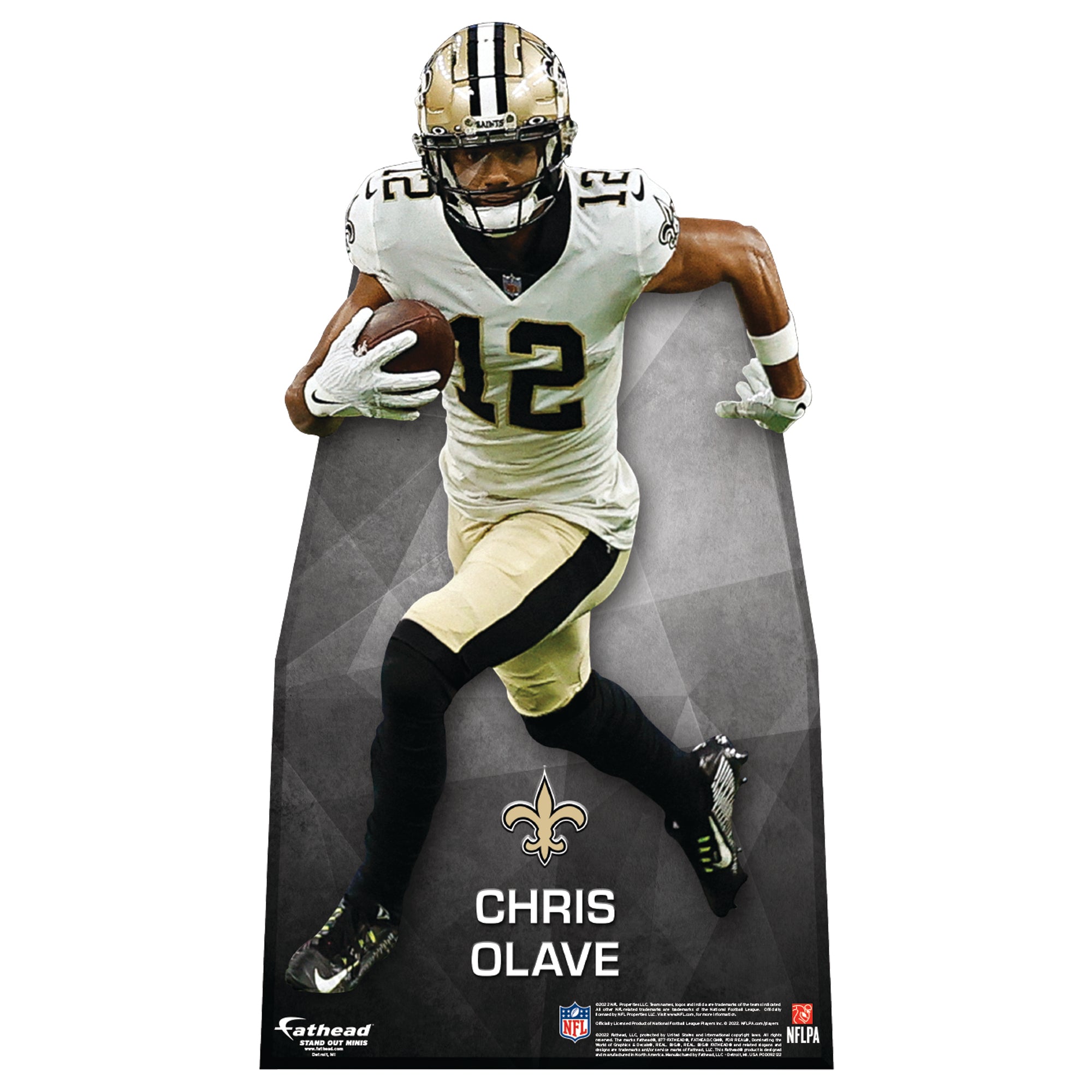 Chris Olave Football Paper Poster Saints 2 - Chris Olave - Magnet