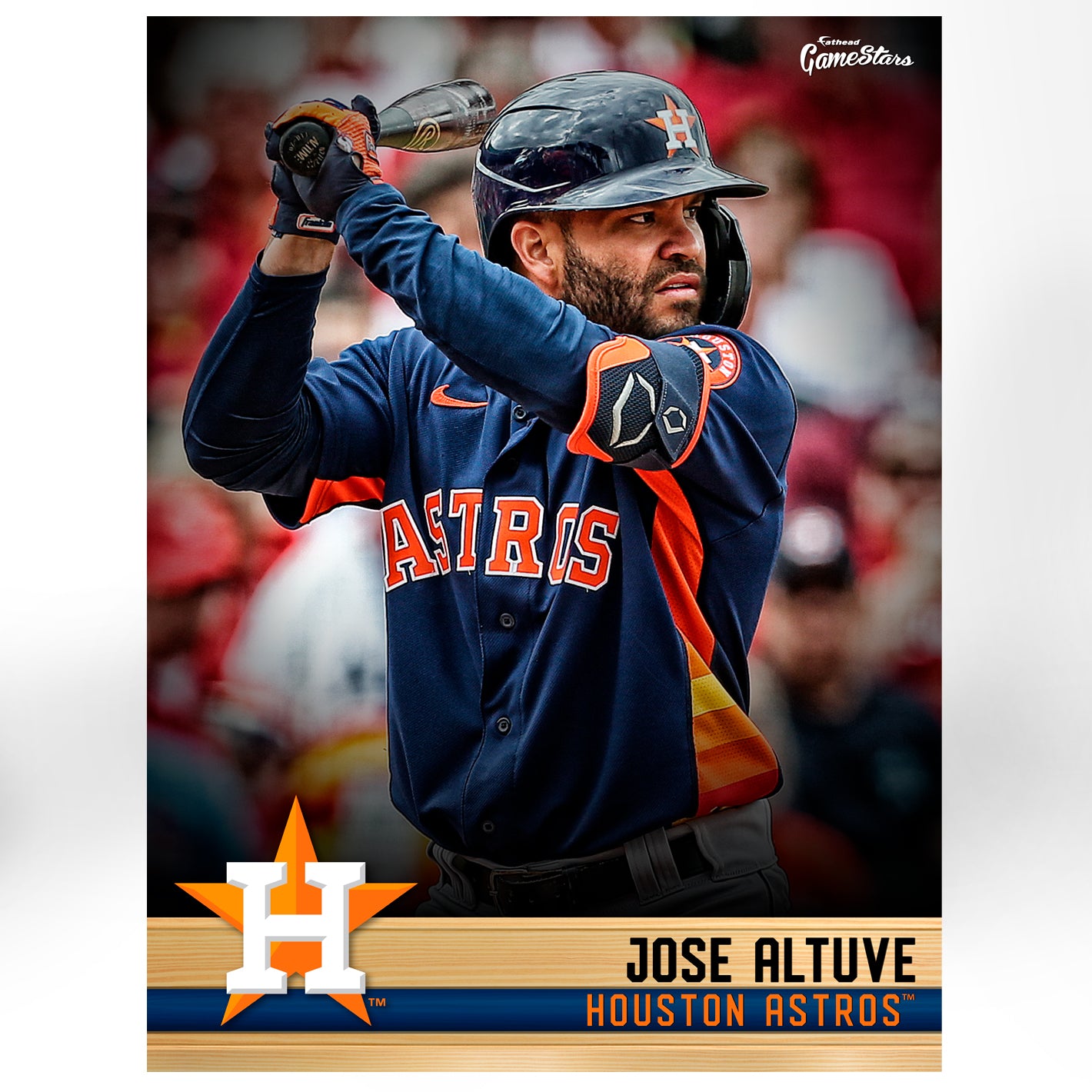 Houston Astros: Jose Altuve 2021 Growth Chart - MLB Removable Wall Adhesive Wall Decal Life-Size 45W x 78H