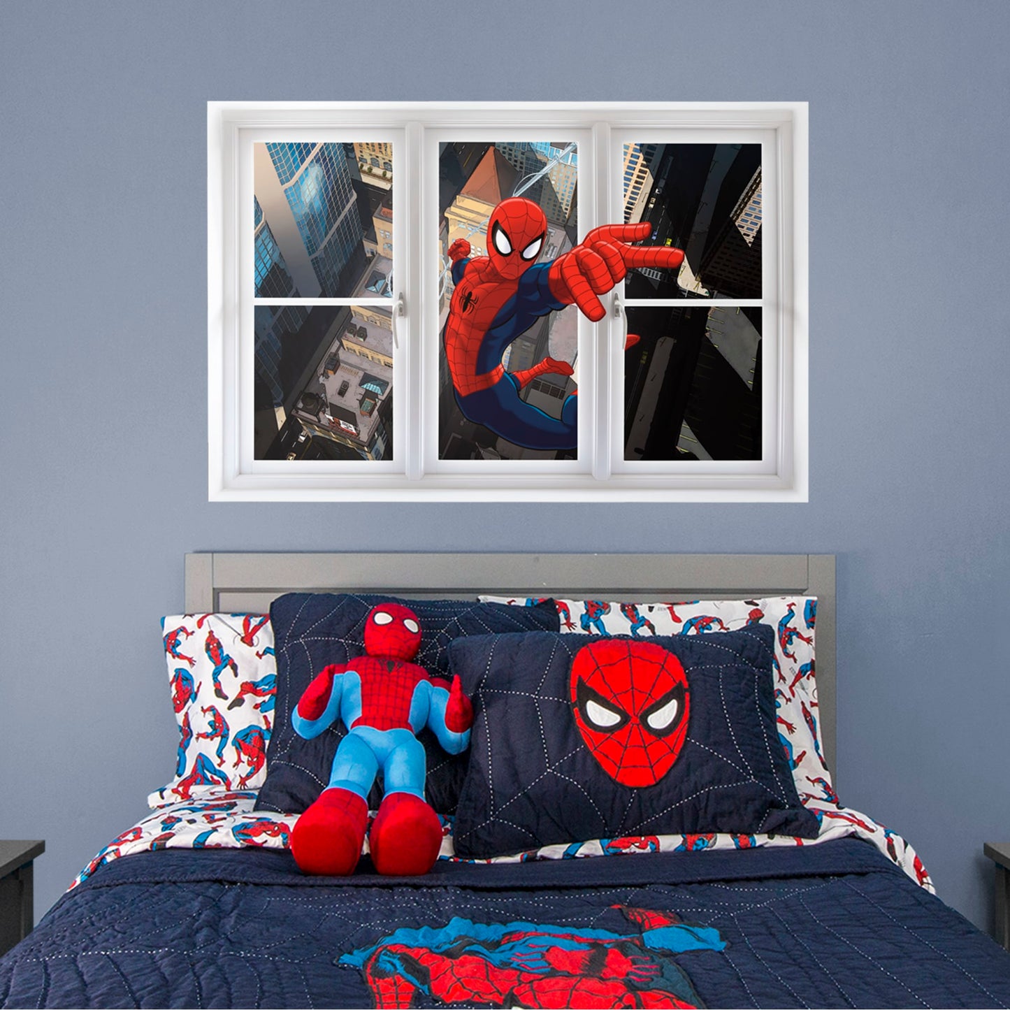 Spider-Man: Swing Instant Window - Officially Licensed Removable Wall Decal
