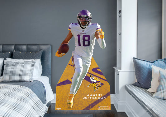 Minnesota Vikings: Justin Jefferson Life-Size Foam Core Cutout - Officially Licensed NFL Stand Out