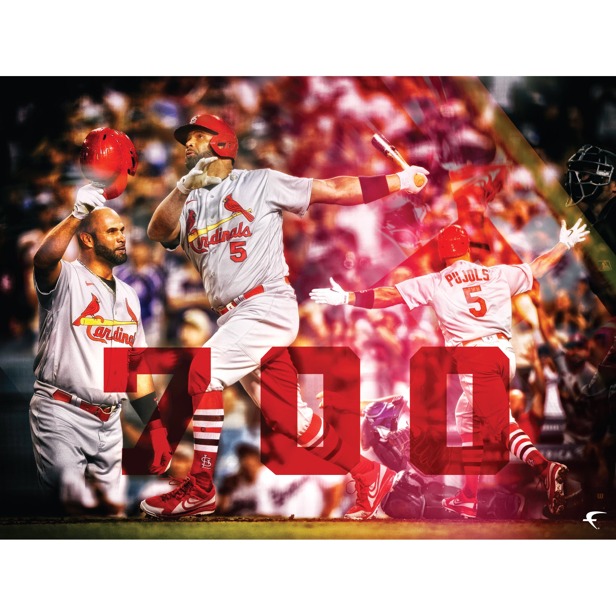 Fanatics Authentic Albert Pujols St. Louis Cardinals 700th Home Run Deluxe Framed Autographed 16'' x 20'' Photograph with ''700 HR'' and ''9-23-22