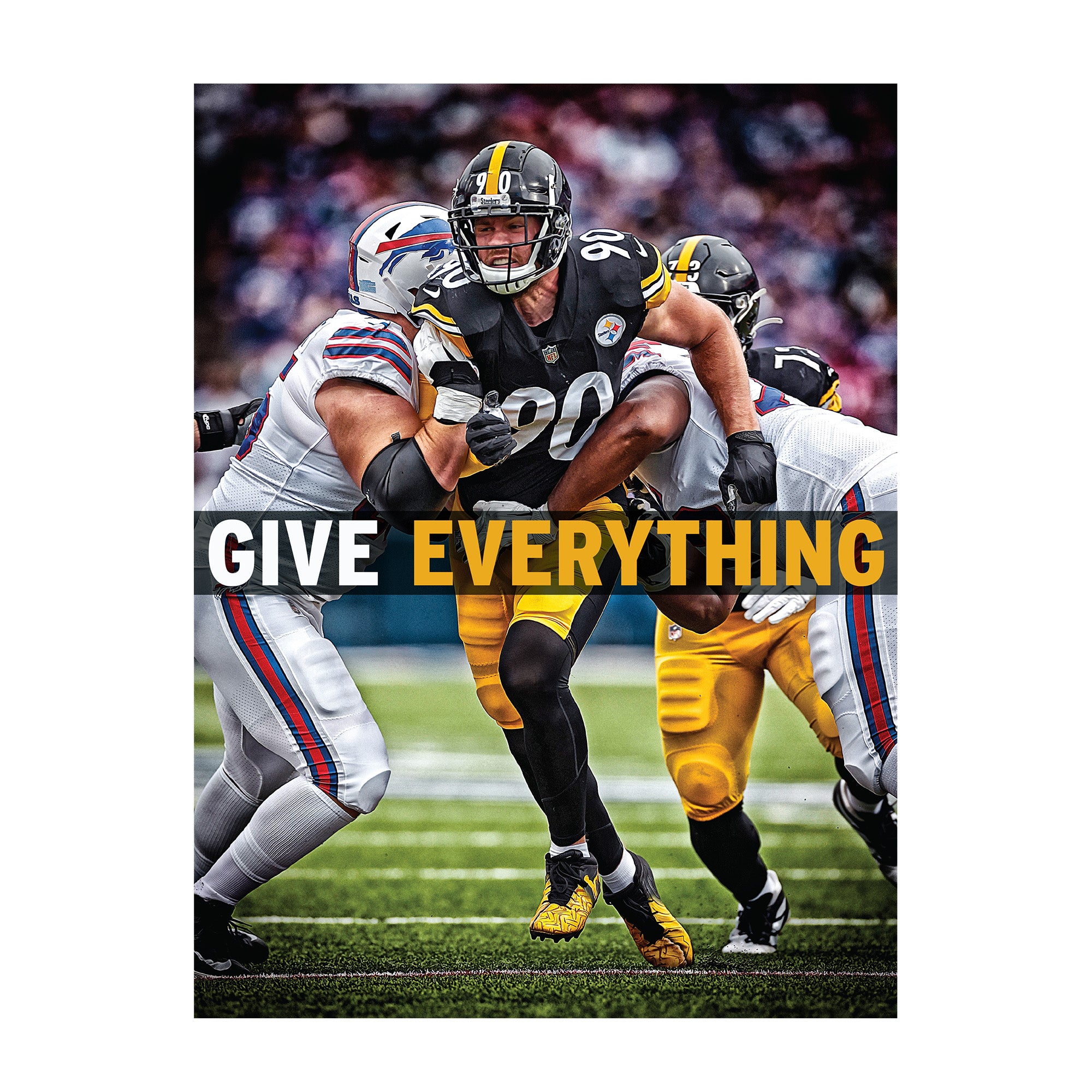 T.J. Watt Pittsburgh Steelers 24.25'' x 35.75'' Framed Association Players  Only Poster