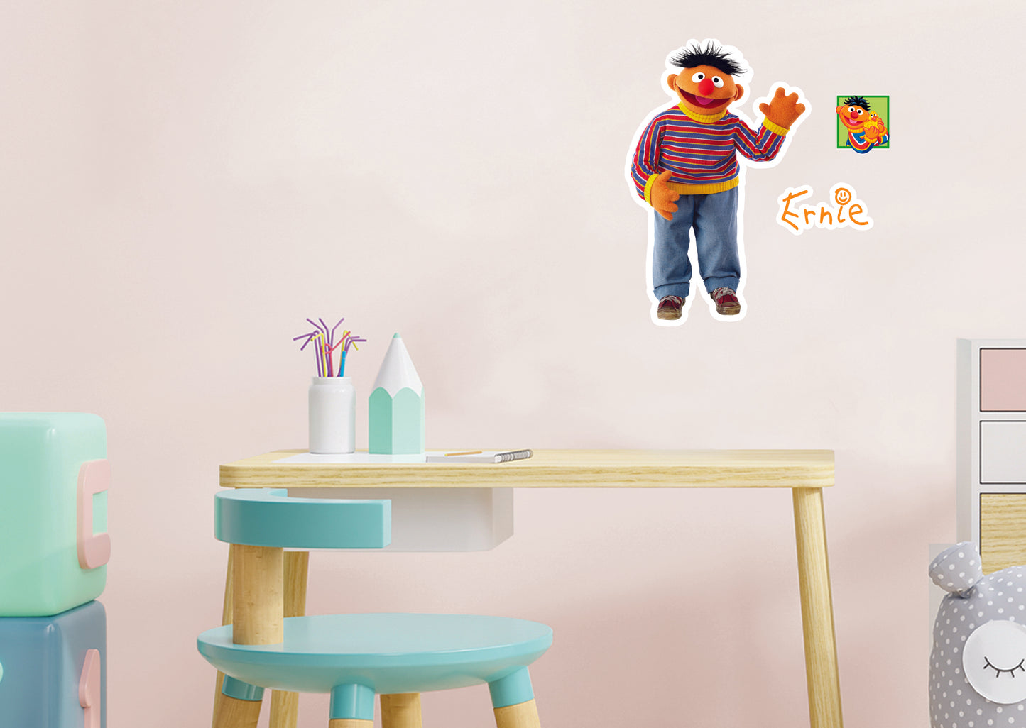 Ernie RealBig - Officially Licensed Sesame Street Removable Adhesive Decal