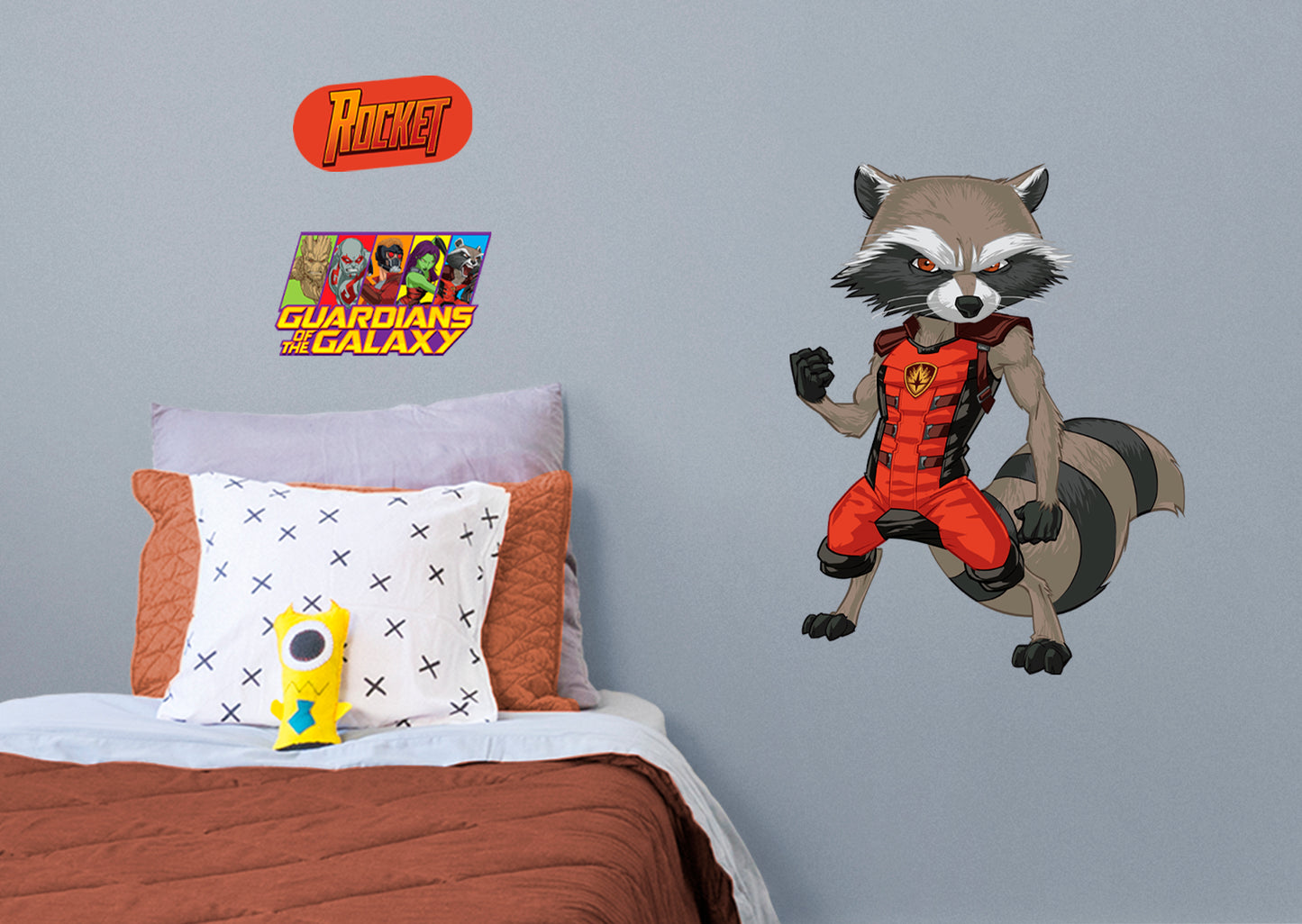 Guardians of the Galaxy Rocket Racoon RealBig        - Officially Licensed Marvel Removable Wall   Adhesive Decal