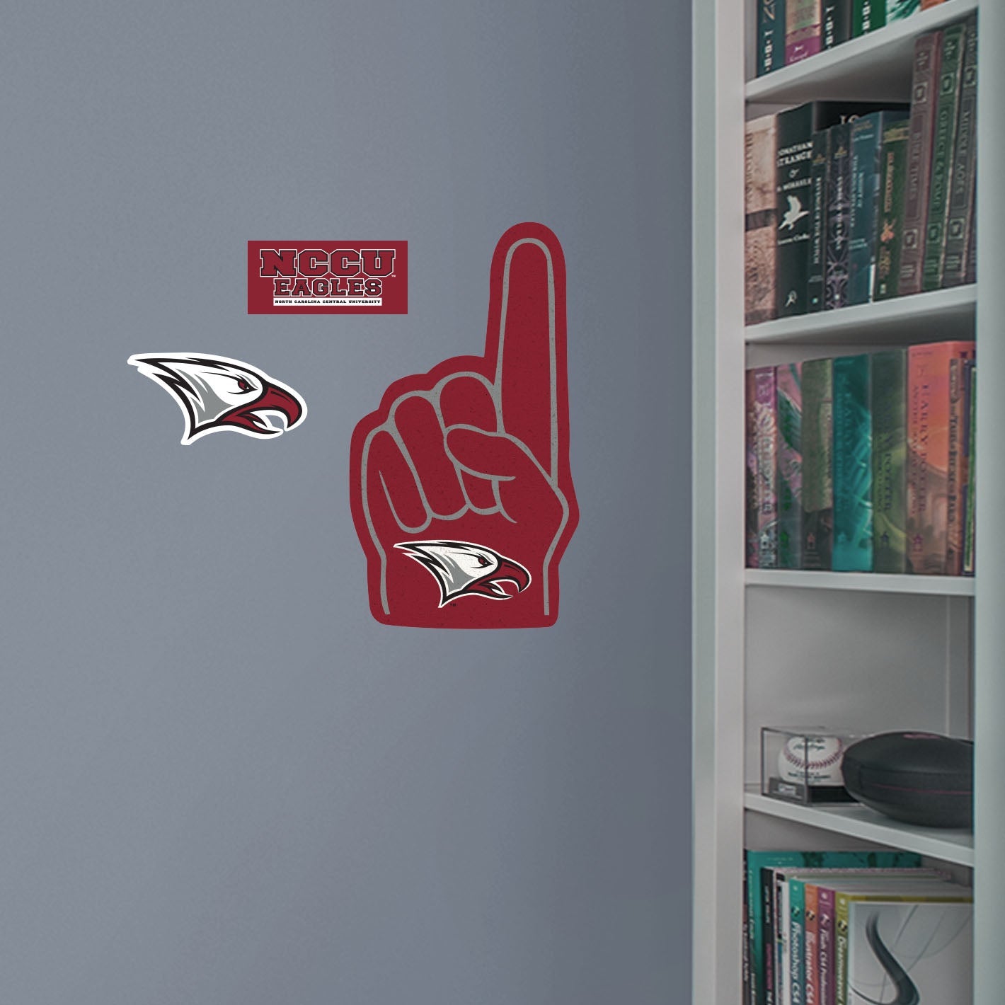 North Carolina Central Eagles: Foam Finger - Officially Licensed NCAA Removable Adhesive Decal