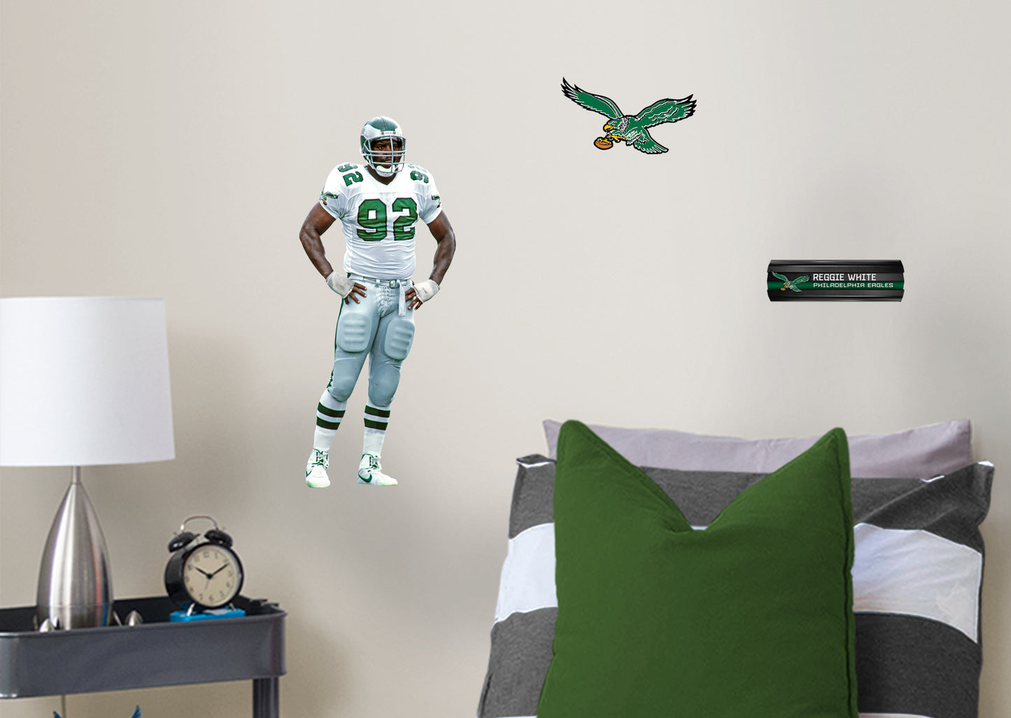 Philadelphia Eagles: Reggie White  Legend        - Officially Licensed NFL Removable Wall   Adhesive Decal