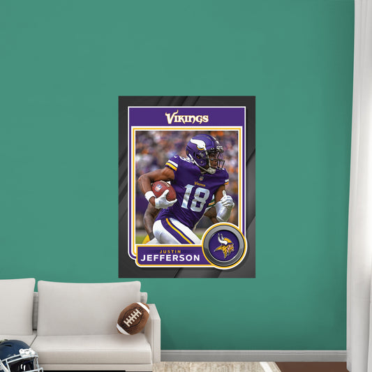 Minnesota Vikings: Justin Jefferson Poster - Officially Licensed NFL Removable Adhesive Decal