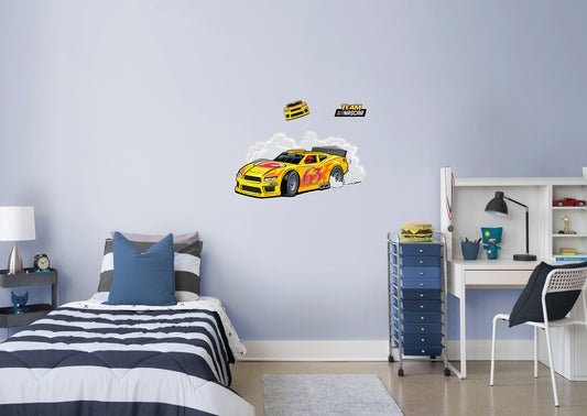 Kids Burn Rubber        - Officially Licensed NASCAR Removable Wall   Adhesive Decal