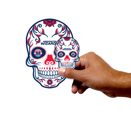 Sheet of 5 -Washington Wizards: Skull Minis - Officially Licensed NBA Removable Adhesive Decal