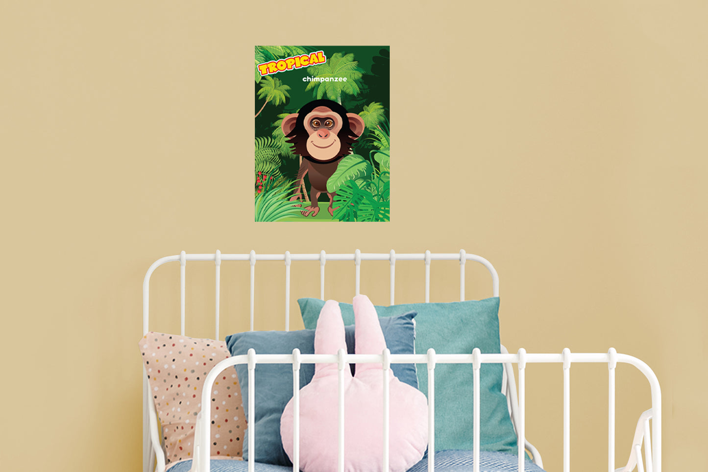 Jungle: Chimpanzee Mural        -   Removable Wall   Adhesive Decal
