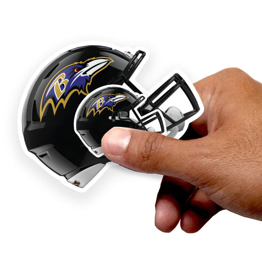 Baltimore Ravens: Helmet Minis - Officially Licensed NFL Removable Adhesive Decal