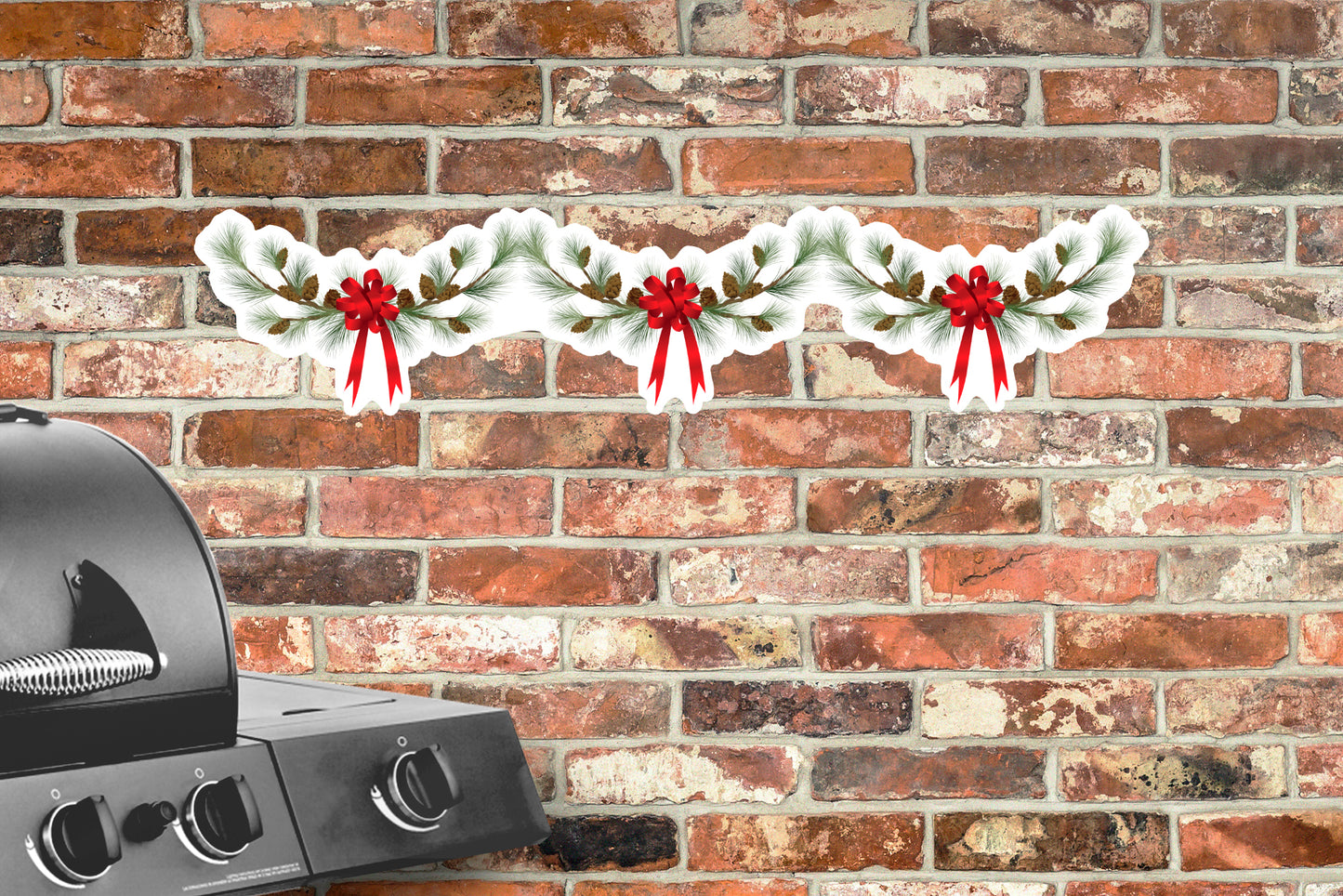 Christmas: Three Red Ribbons - Outdoor Graphic