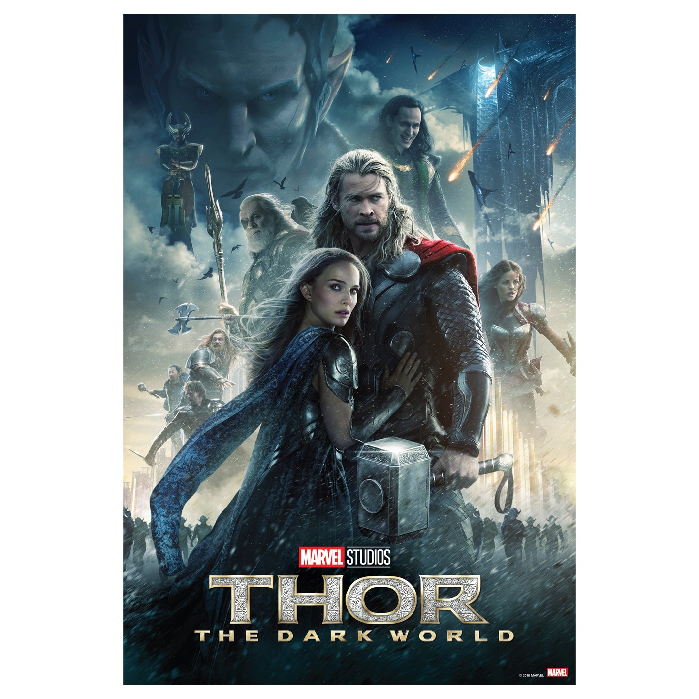 Adesivo parete effetto 3D Marvel supereroe Thor wall stickers