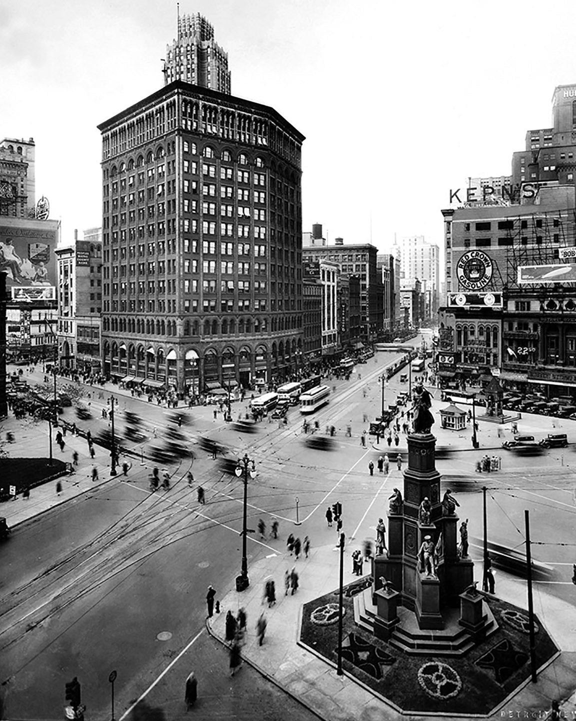 Downtown Detroit from The First National Bank Building in June of 1934 - Detroit News