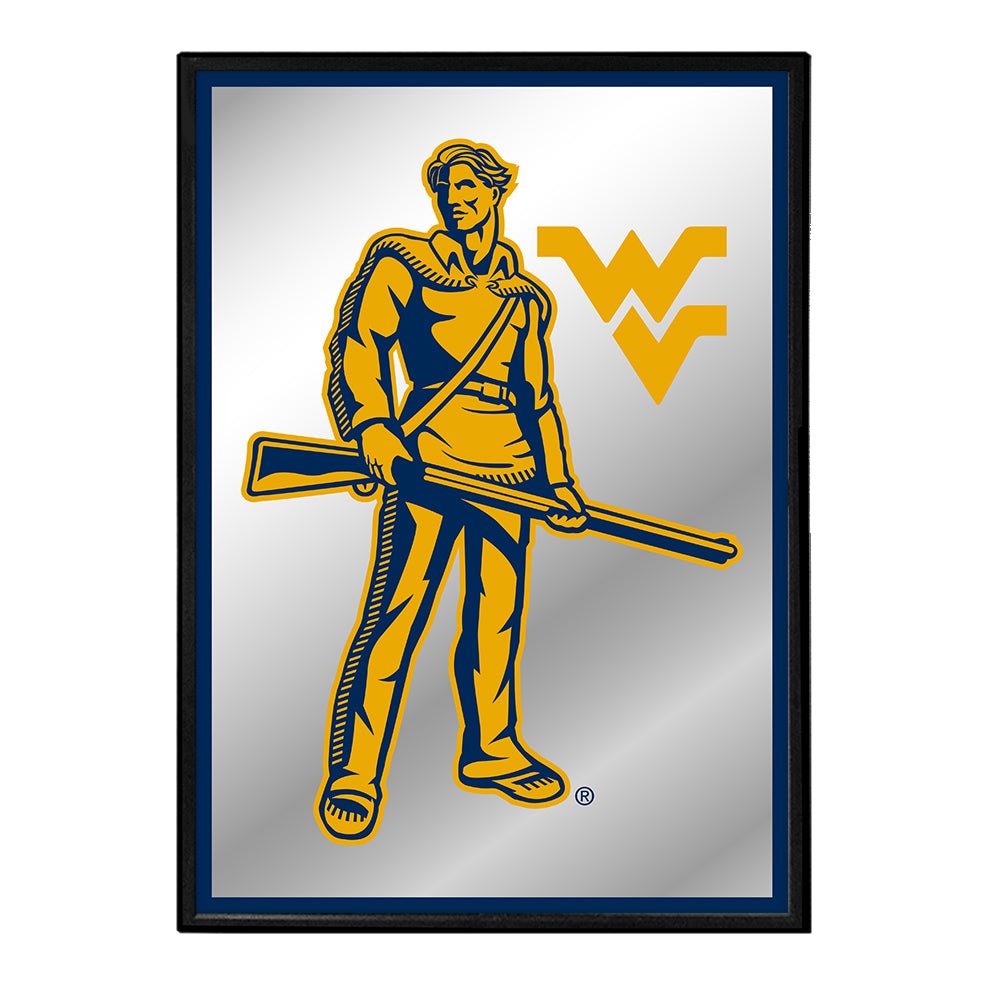 west-virginia-mountaineers-mascot-framed-mirrored-wall-sign-the