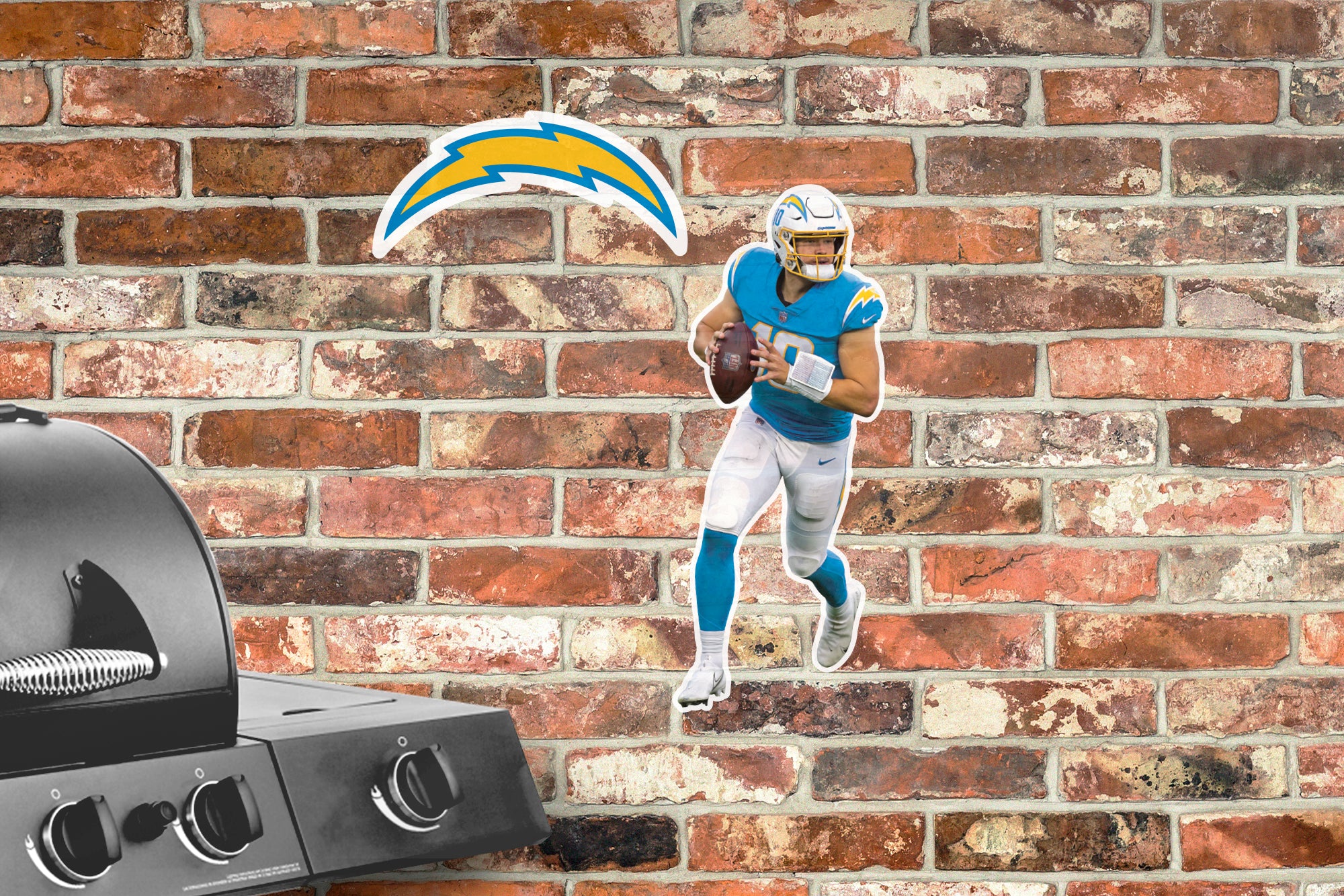 Los Angeles Chargers: Justin Herbert - NFL Removable Adhesive Wall Decal Life-Size Athlete +11 Wall Decals 41W x 78H