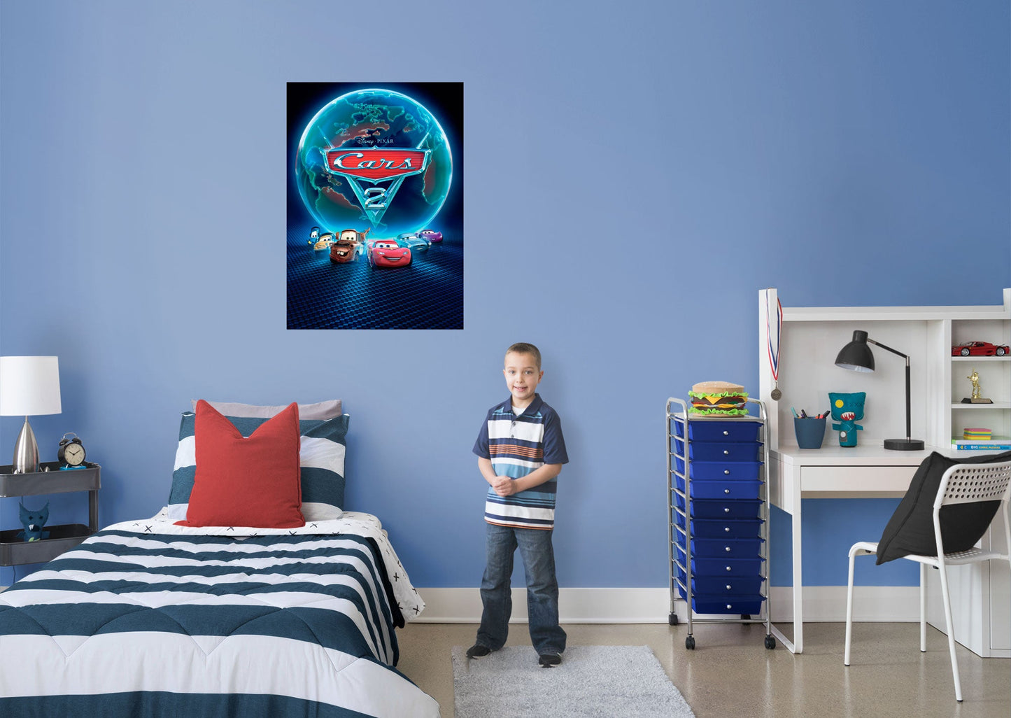 Cars 2:  Movie Poster Mural        - Officially Licensed Disney Removable Wall   Adhesive Decal