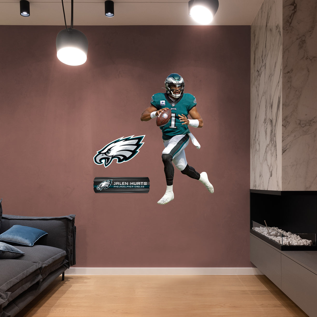 Philadelphia Eagles: Jalen Hurts No.1 - Officially Licensed NFL Removable Adhesive Decal
