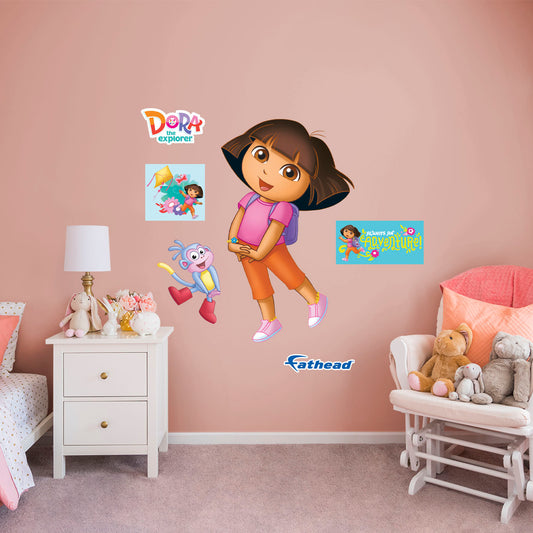 Dora the Explorer: Dora and Boots RealBig - Officially Licensed Nickelodeon Removable Adhesive Decal
