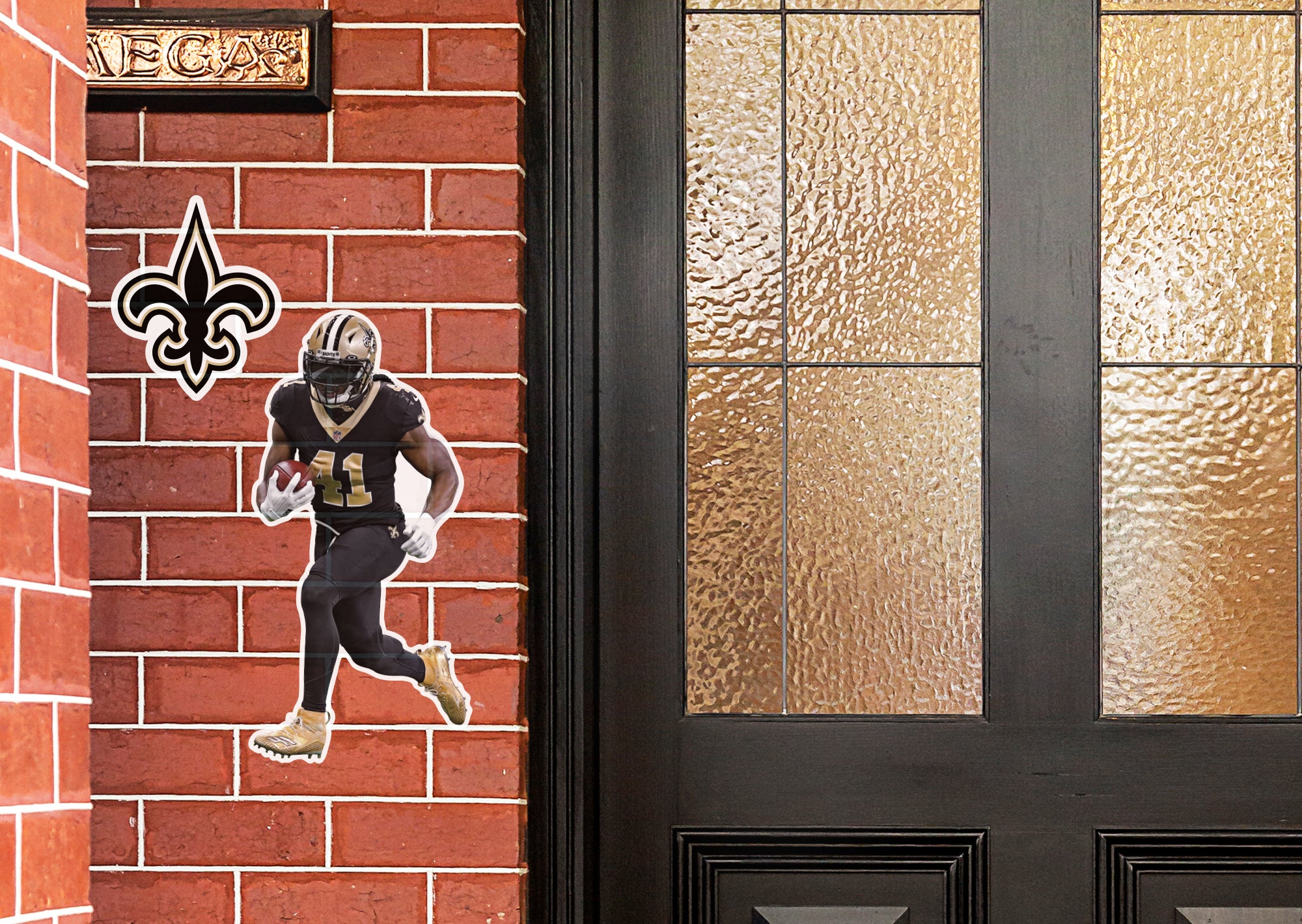 Fathead Alvin Kamara New Orleans Saints Alumigraphic Outdoor Die-Cut Decal