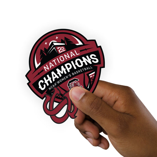 Sheet of 5 -South Carolina Gamecocks: 2022 Women's Basketball Champions Logo Minis - Officially Licensed NCAA Removable Adhesive Decal