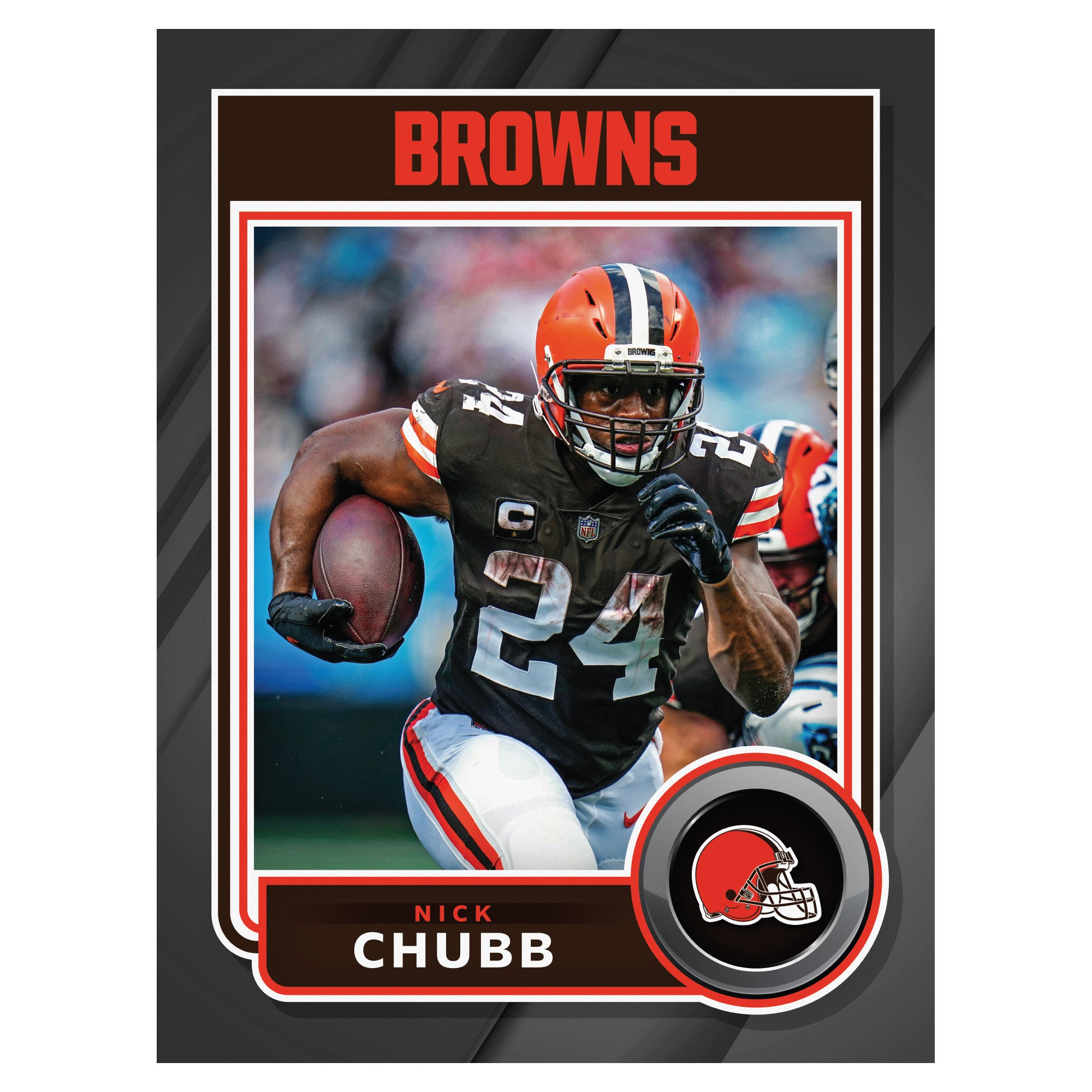 Nick Chubb Football Edit Tapestries Browns - Nick Chubb - Posters and Art  Prints