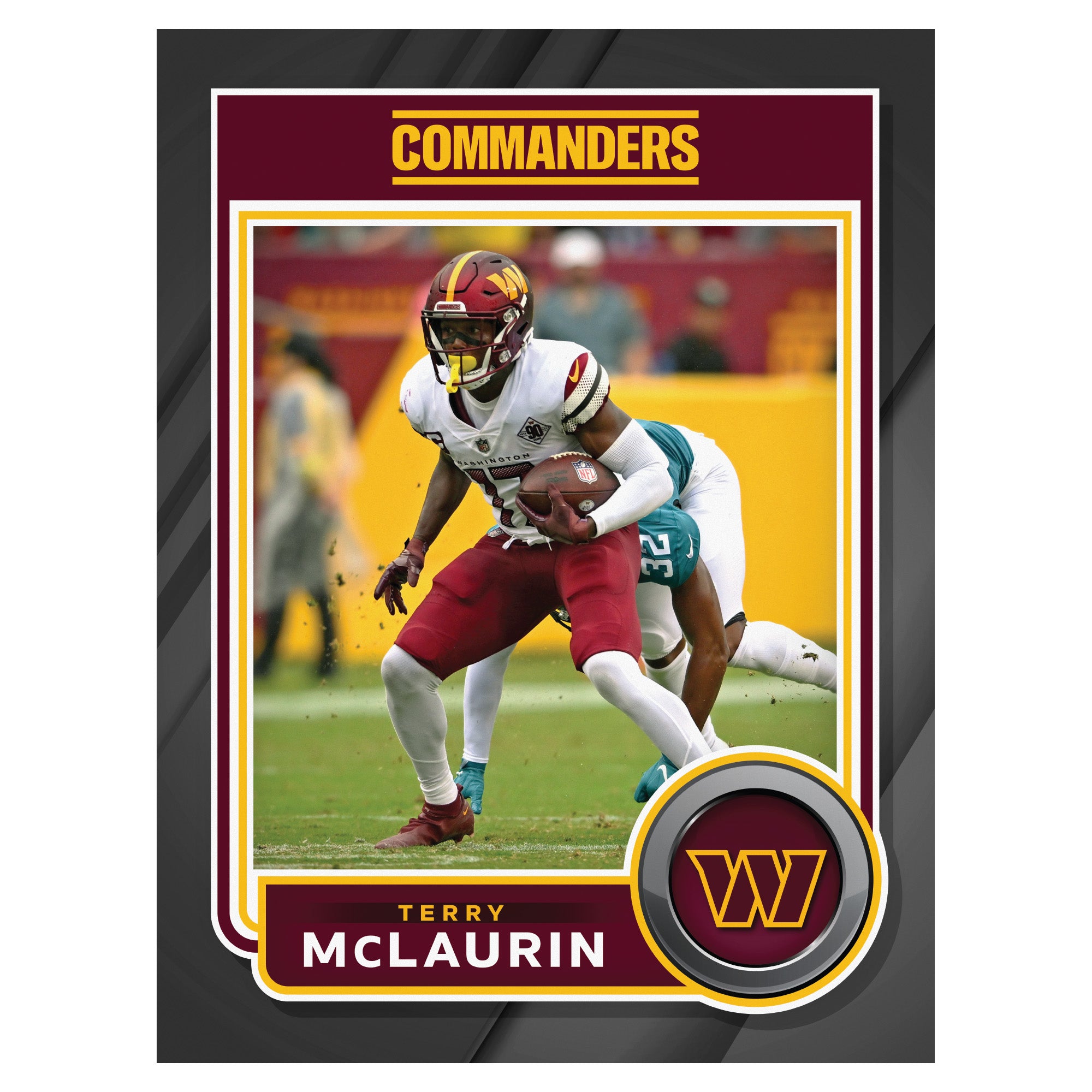 Terry McLaurin Washington Commanders 27 x 39 Framed Art Jersey Print