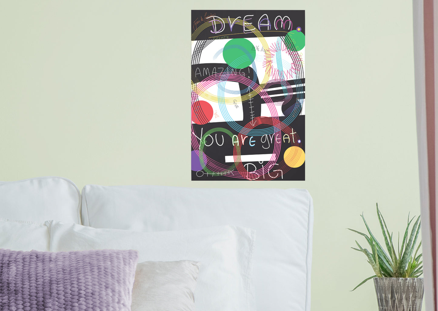 Dream Big Art:  You Are Great Mural        - Officially Licensed Juan de Lascurain Removable Wall   Adhesive Decal