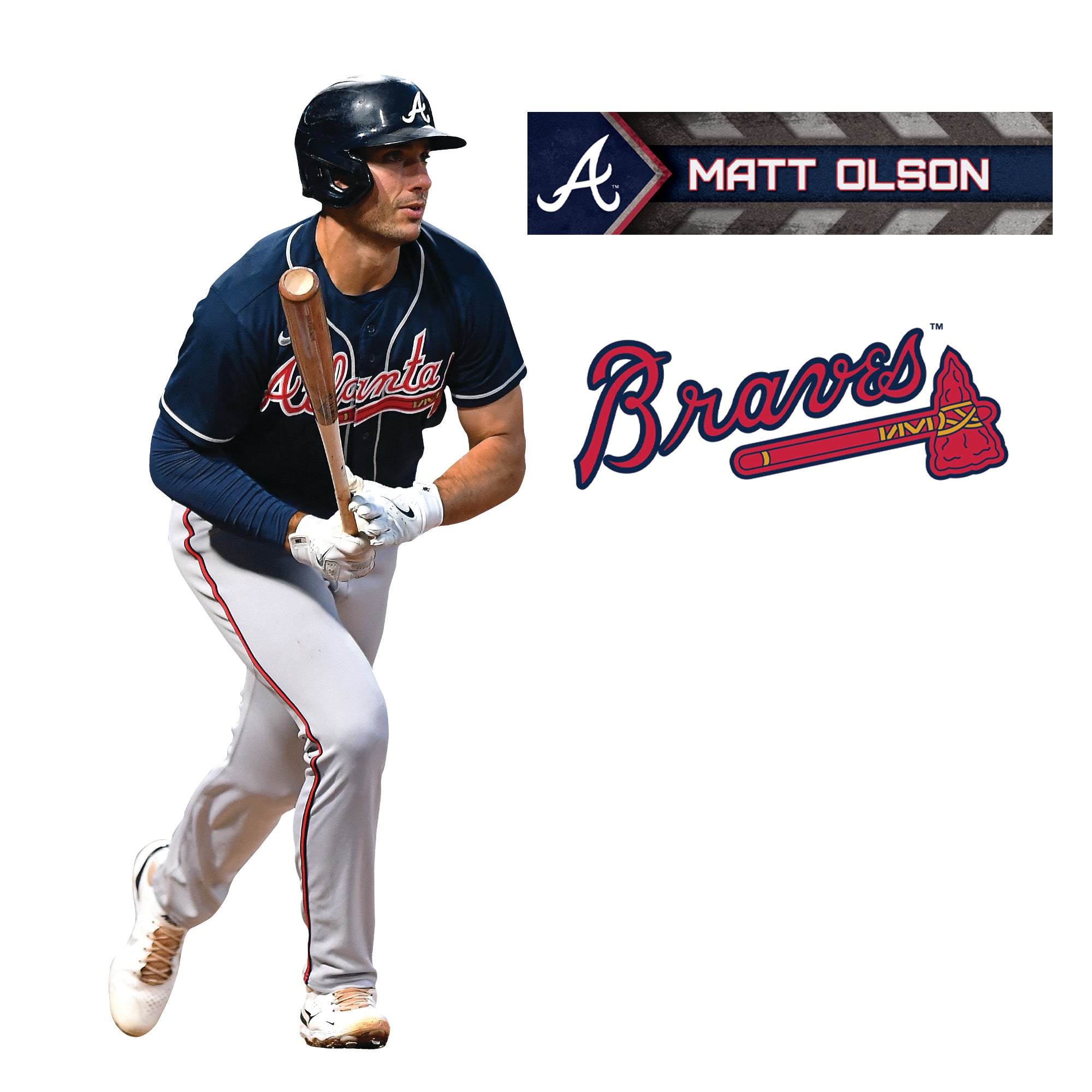 Atlanta Braves: Matt Olson 2022 - Officially Licensed MLB Removable Ad