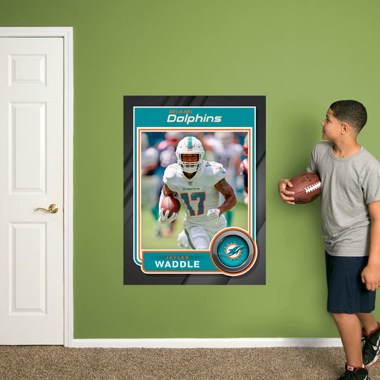 Miami Dolphins: Jaylen Waddle Poster - Officially Licensed NFL Removable Adhesive Decal