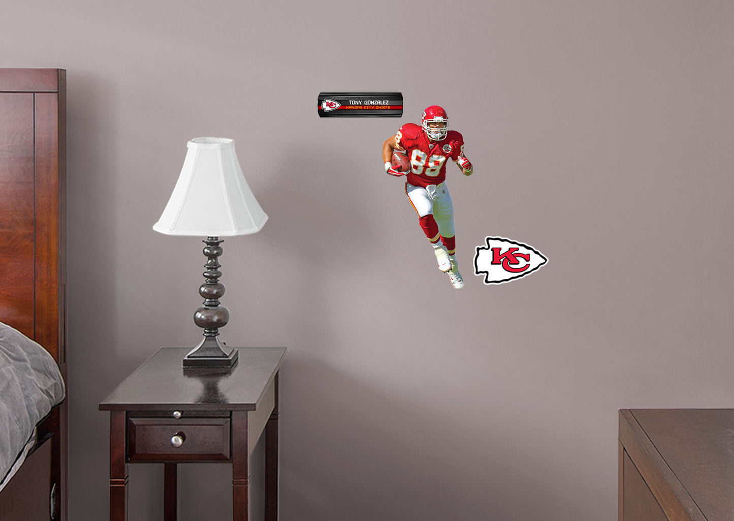 Kansas City Chiefs: Tony Gonzalez  Legend        - Officially Licensed NFL Removable Wall   Adhesive Decal