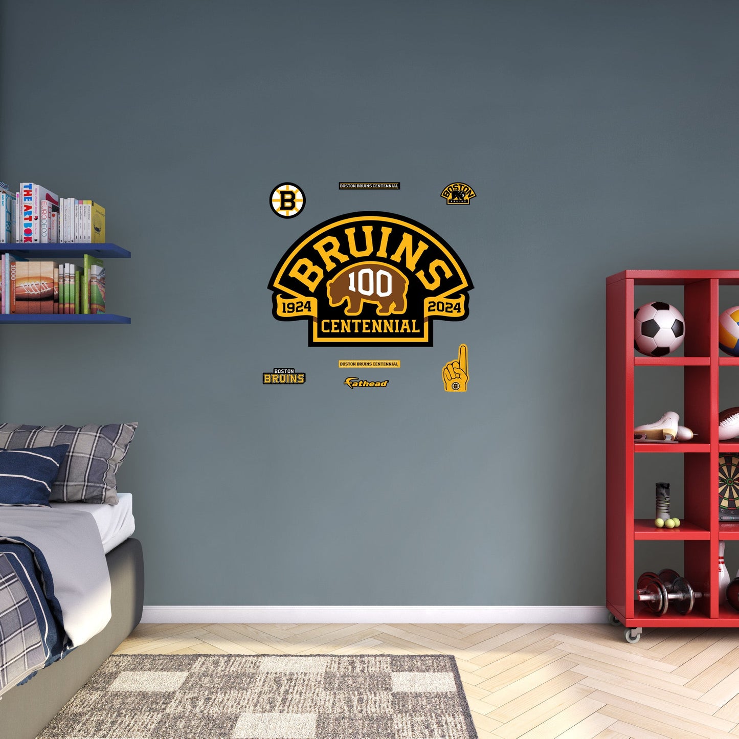 Boston Bruins:  2023 Centennial Crest        - Officially Licensed NHL Removable     Adhesive Decal