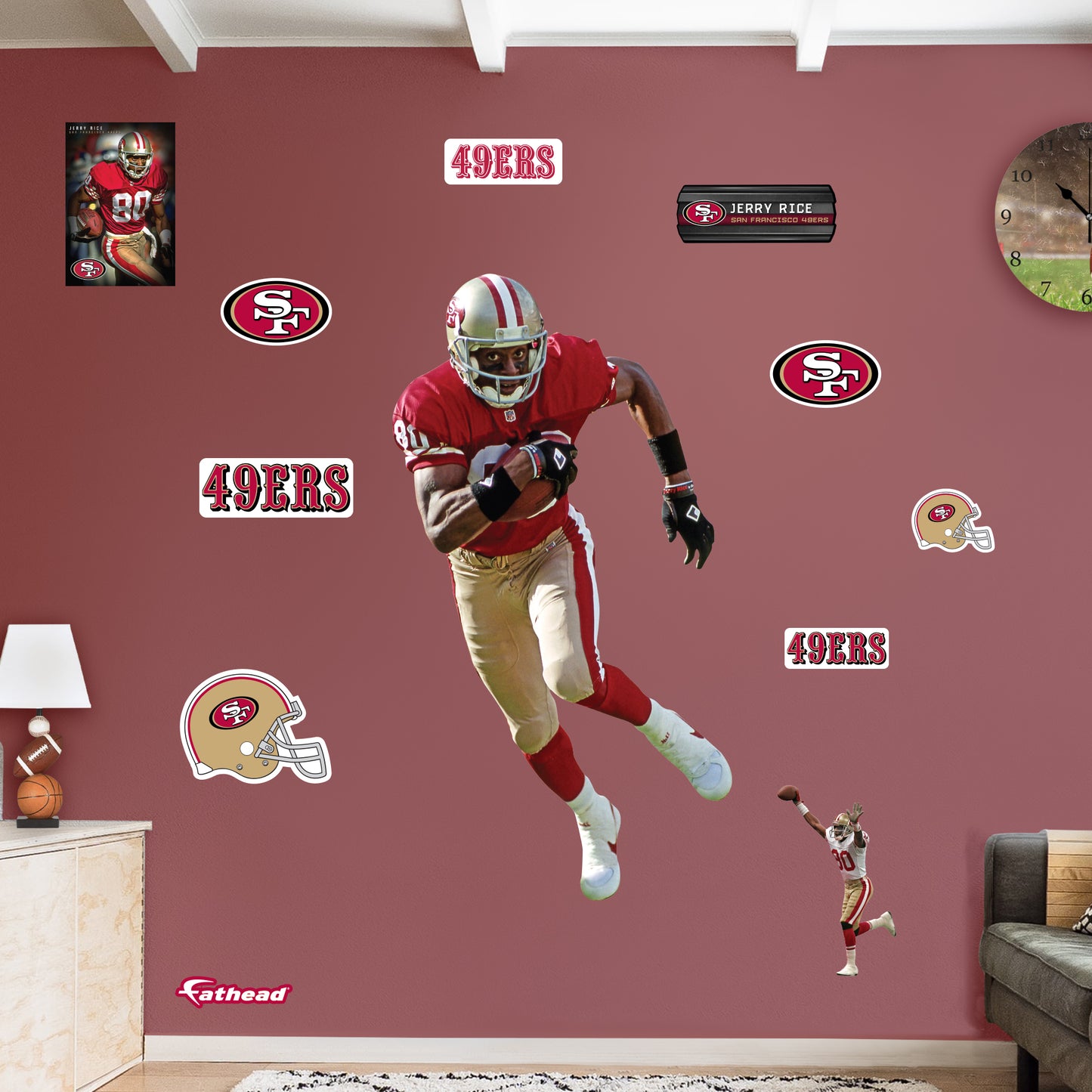 San Francisco 49ers: Jerry Rice  Legend        - Officially Licensed NFL Removable     Adhesive Decal
