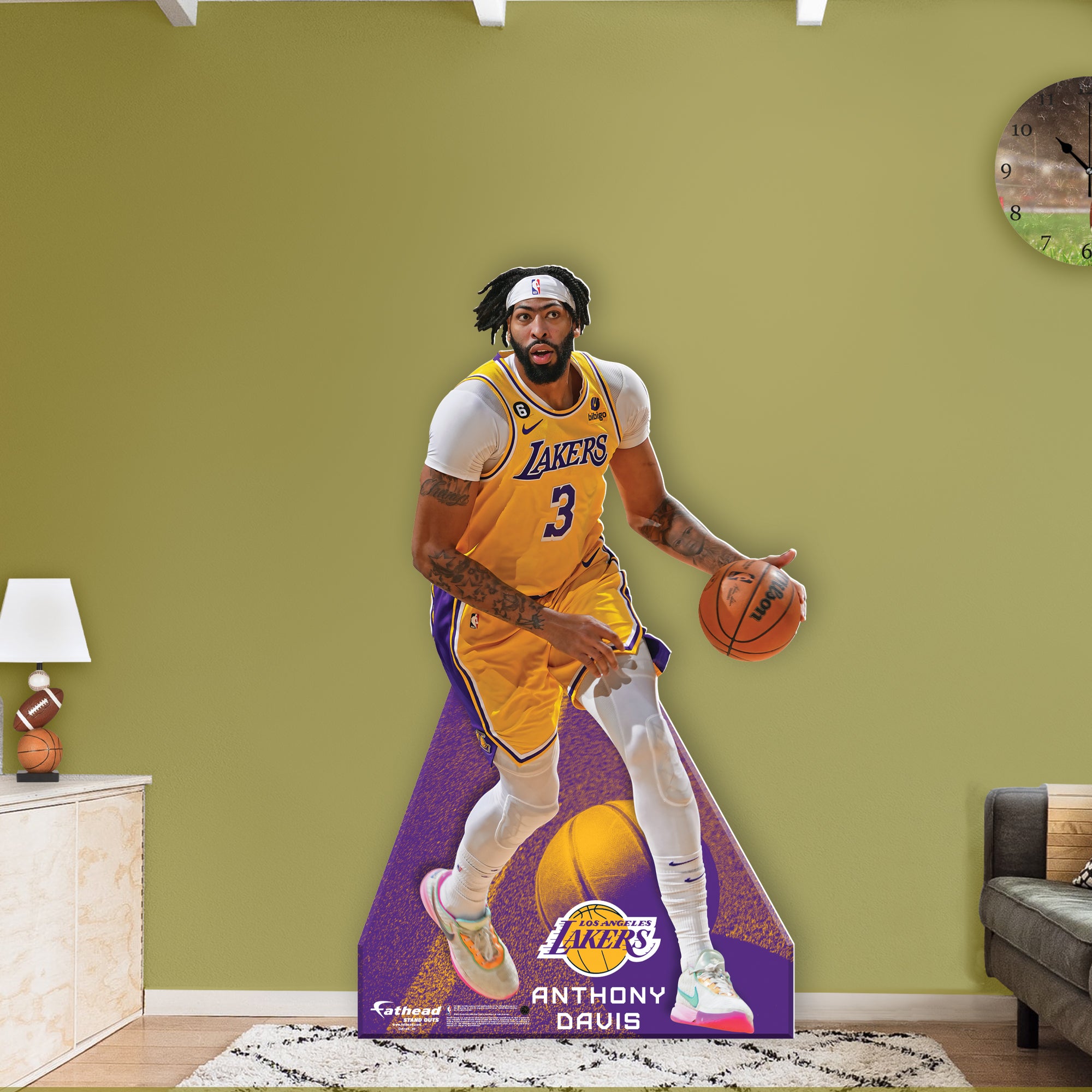  Outerstuff Anthony Davis Los Angeles Lakers Black #3