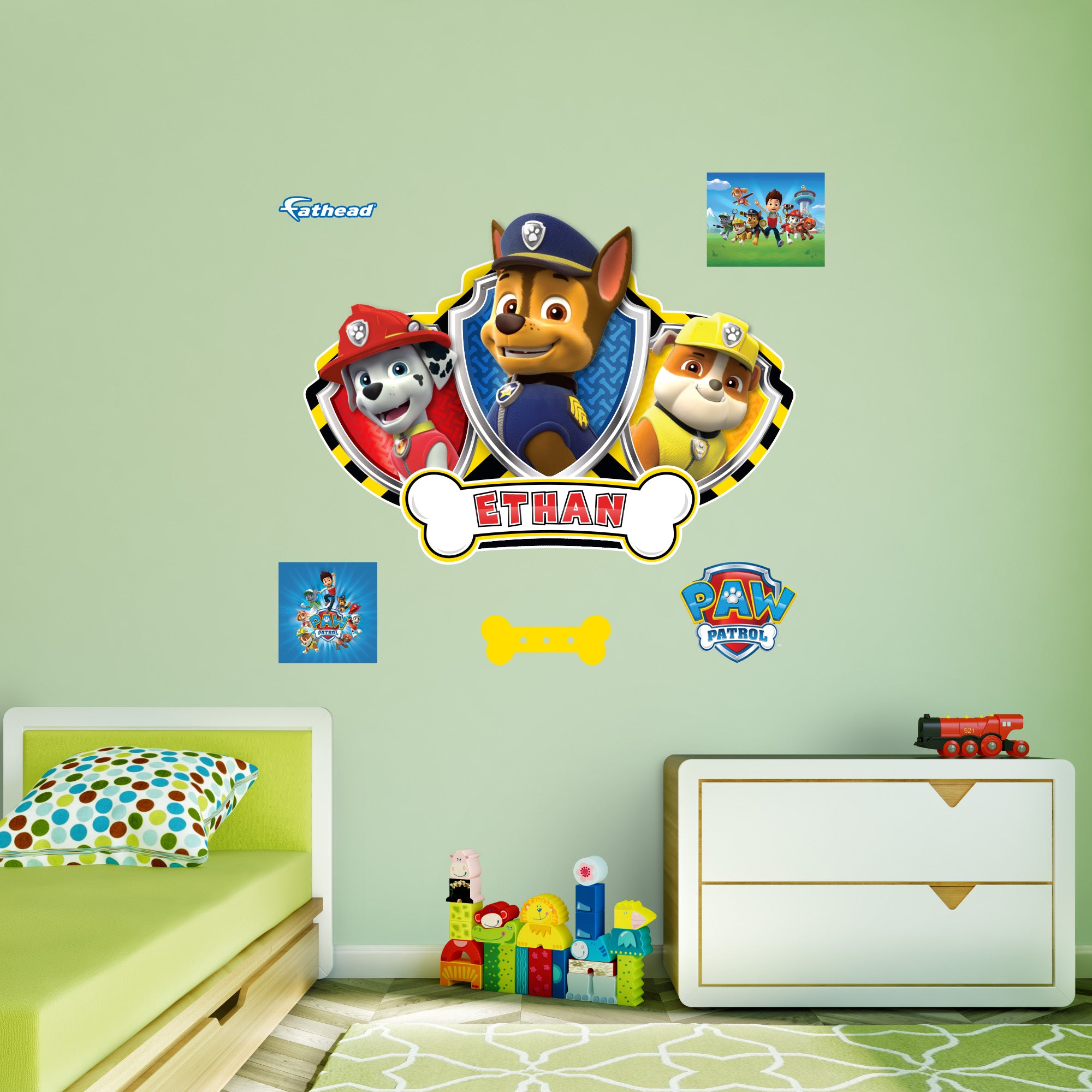 Paw Patrol: Chase, Rubble, Marshall Badges Personalized Name Icon - Of –  Fathead