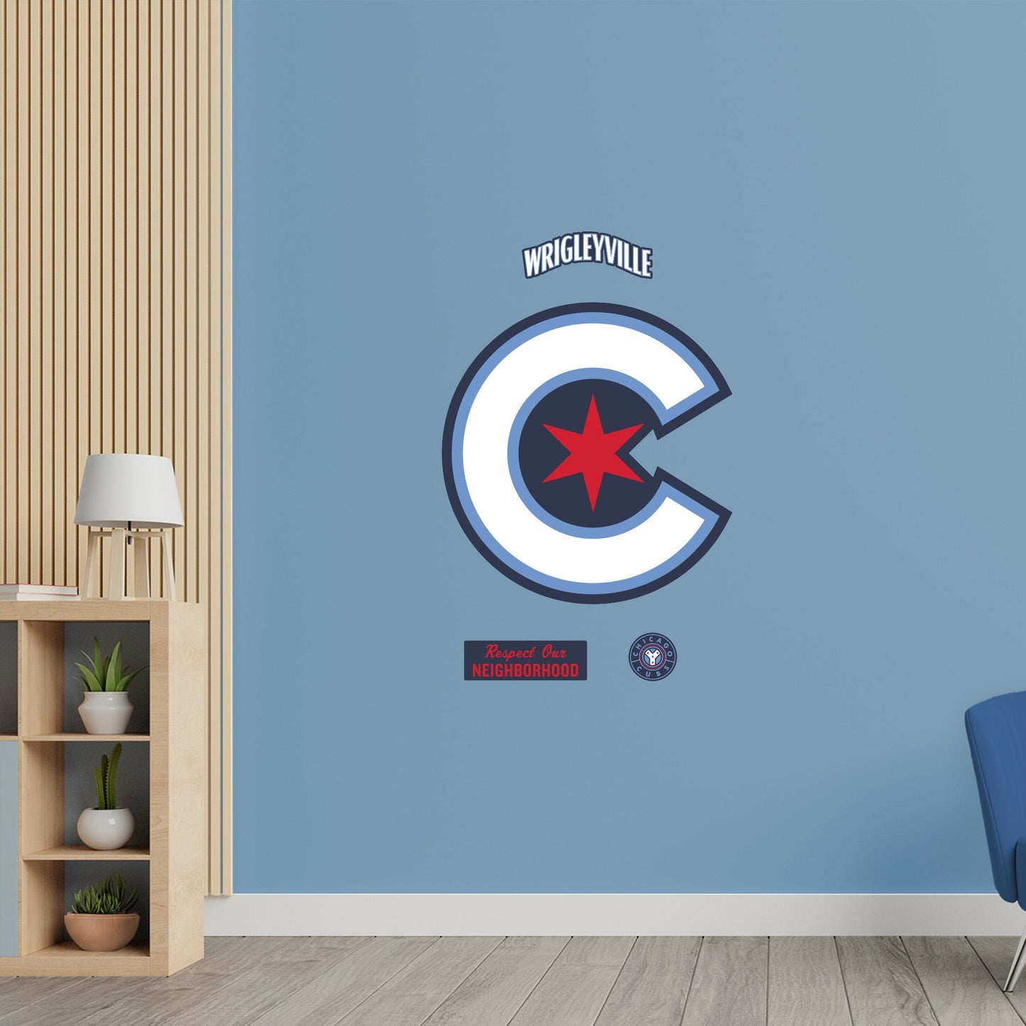 Chicago Cubs:   "C" City Connect Logo        - Officially Licensed MLB Removable     Adhesive Decal