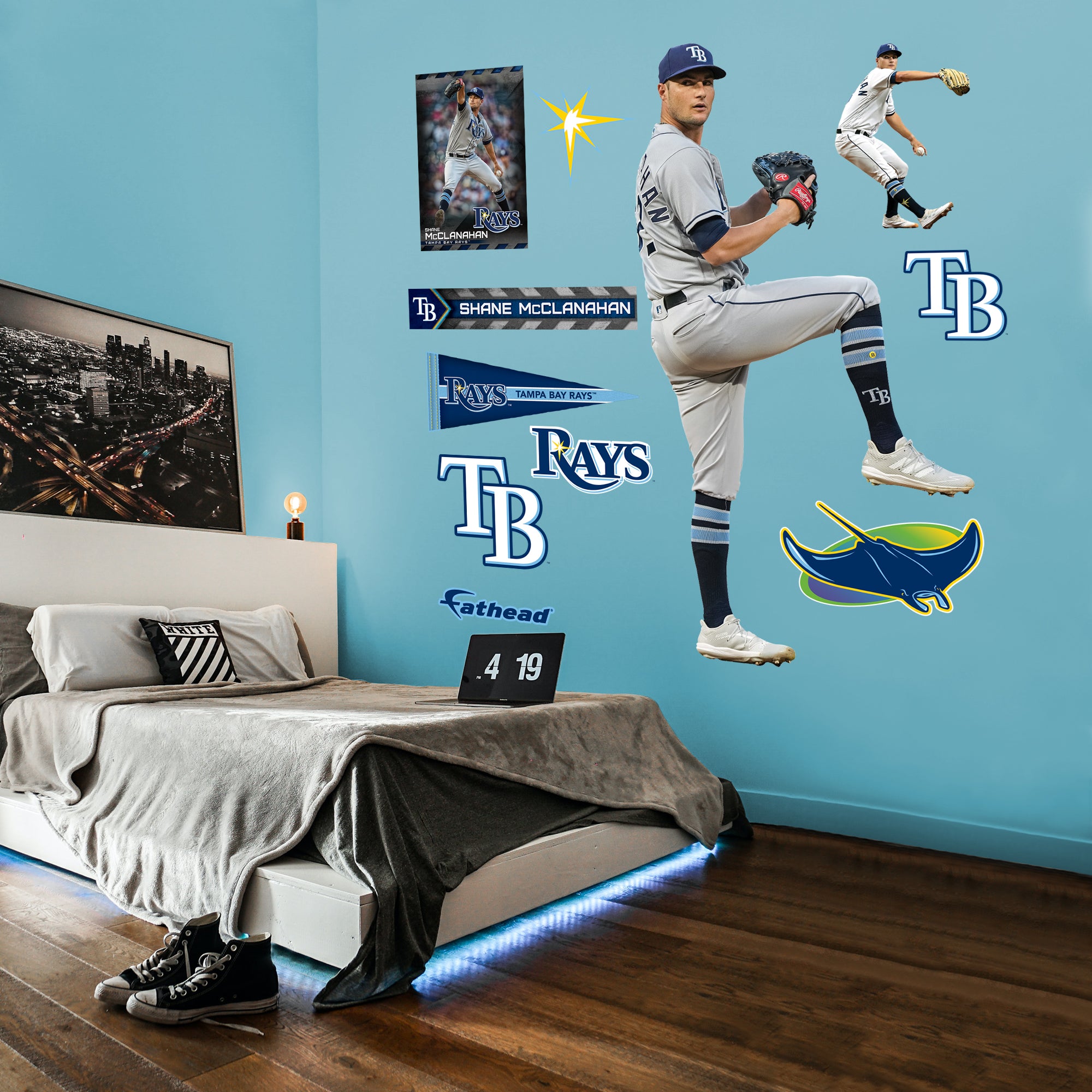 Trends International Mlb Tampa Bay Rays - Shane Mcclanahan 23 Framed Wall  Poster Prints Mahogany Framed Version 14.725 X 22.375 : Target