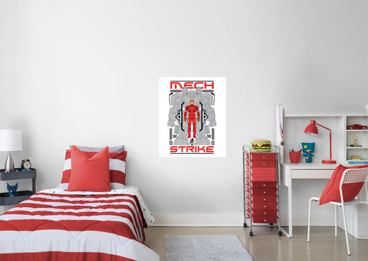 Avengers: Iron Man Mech Strike Mural        - Officially Licensed Marvel Removable Wall   Adhesive Decal